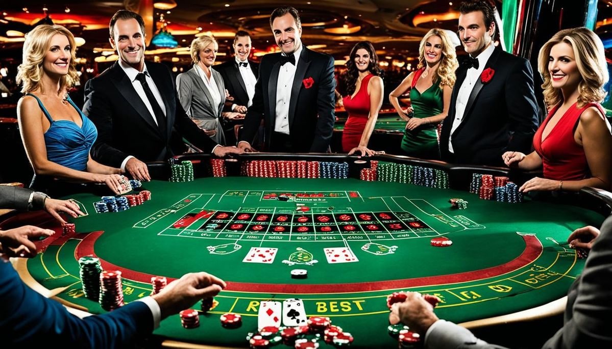 Dealer profesional memandu permainan live casino baccarat dan roulette secara langsung